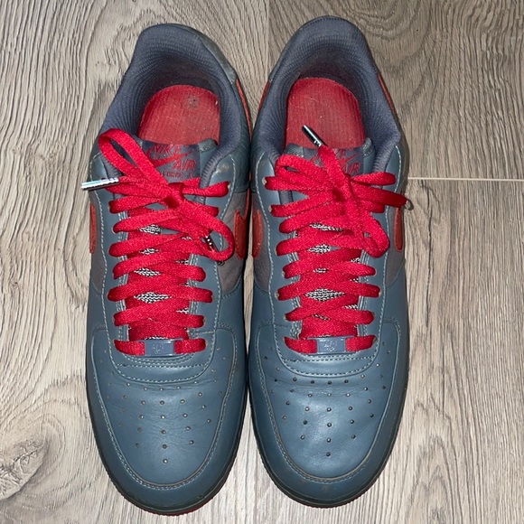 Air Force 1 Premium Flint Grey | Varsity Red | Flint Grey - Picture 2 of 7